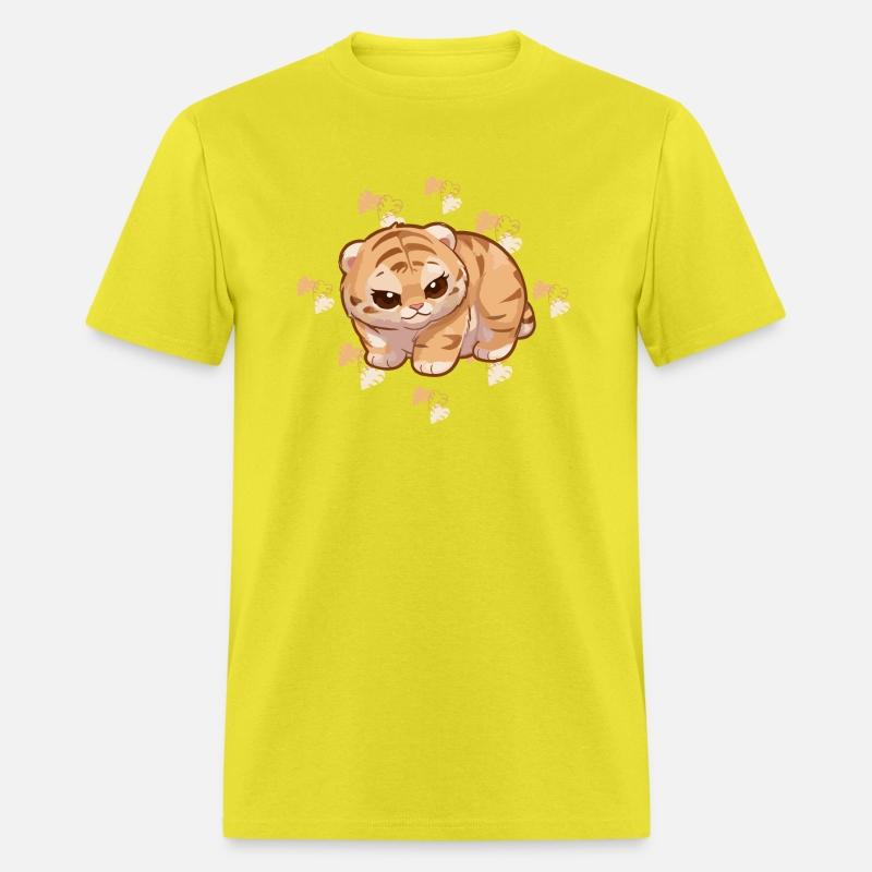 Adorable Tiger Cub with Tropical Leaves