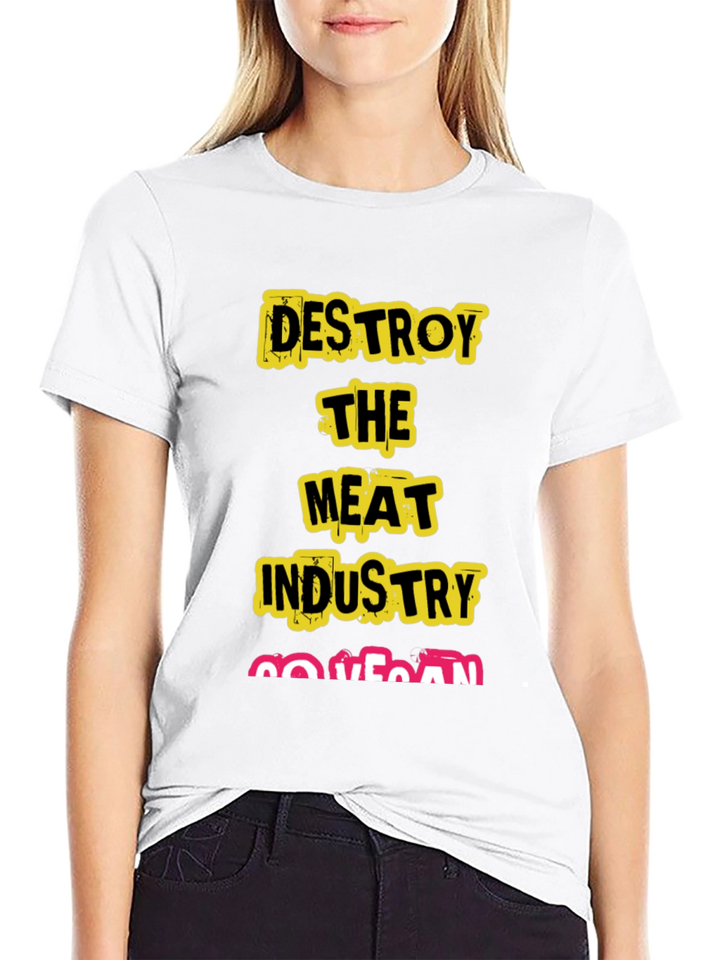 Destroy The Meat Industry Vegan T-Shirt