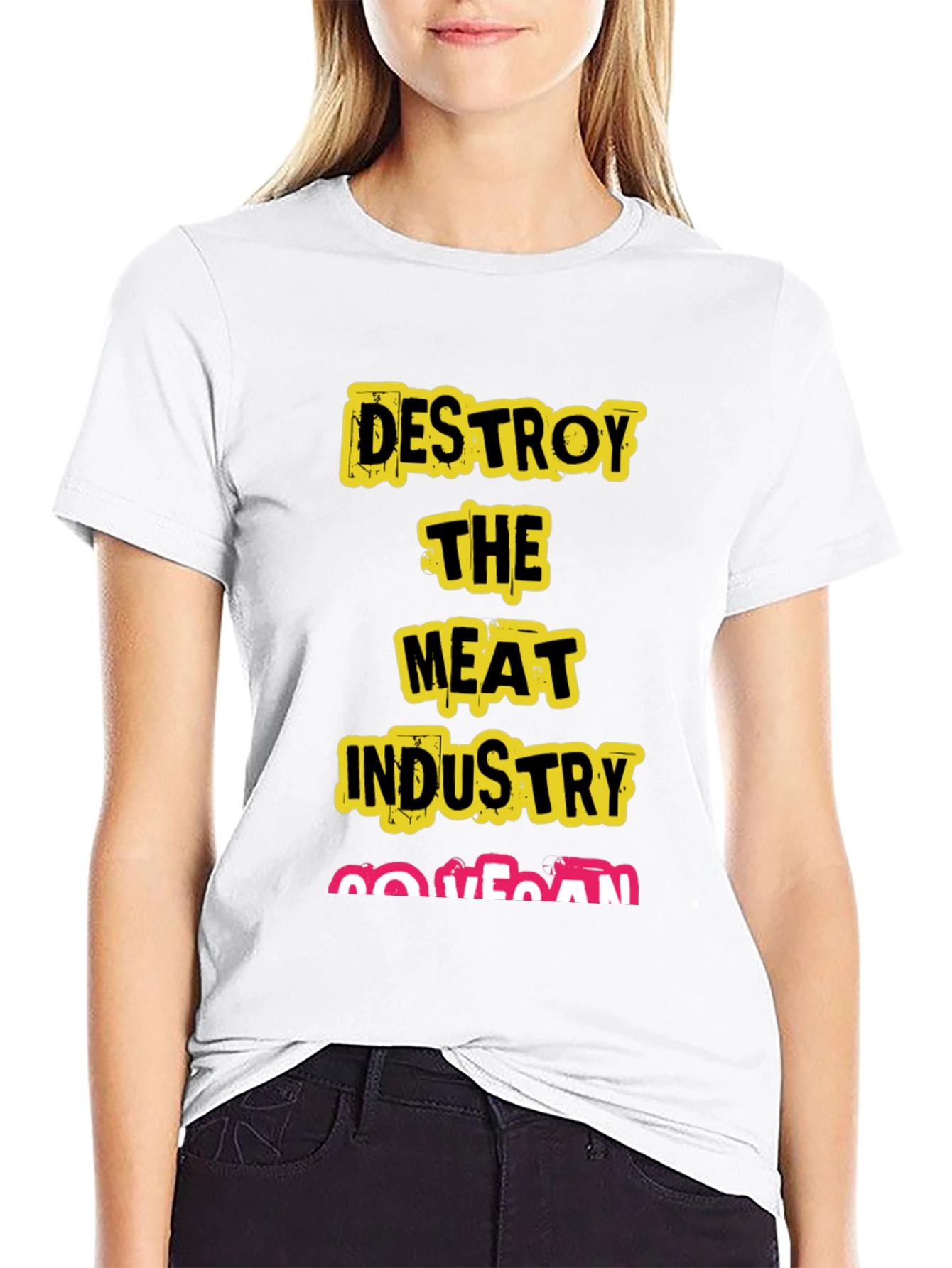 Destroy The Meat Industry Vegan T-Shirt