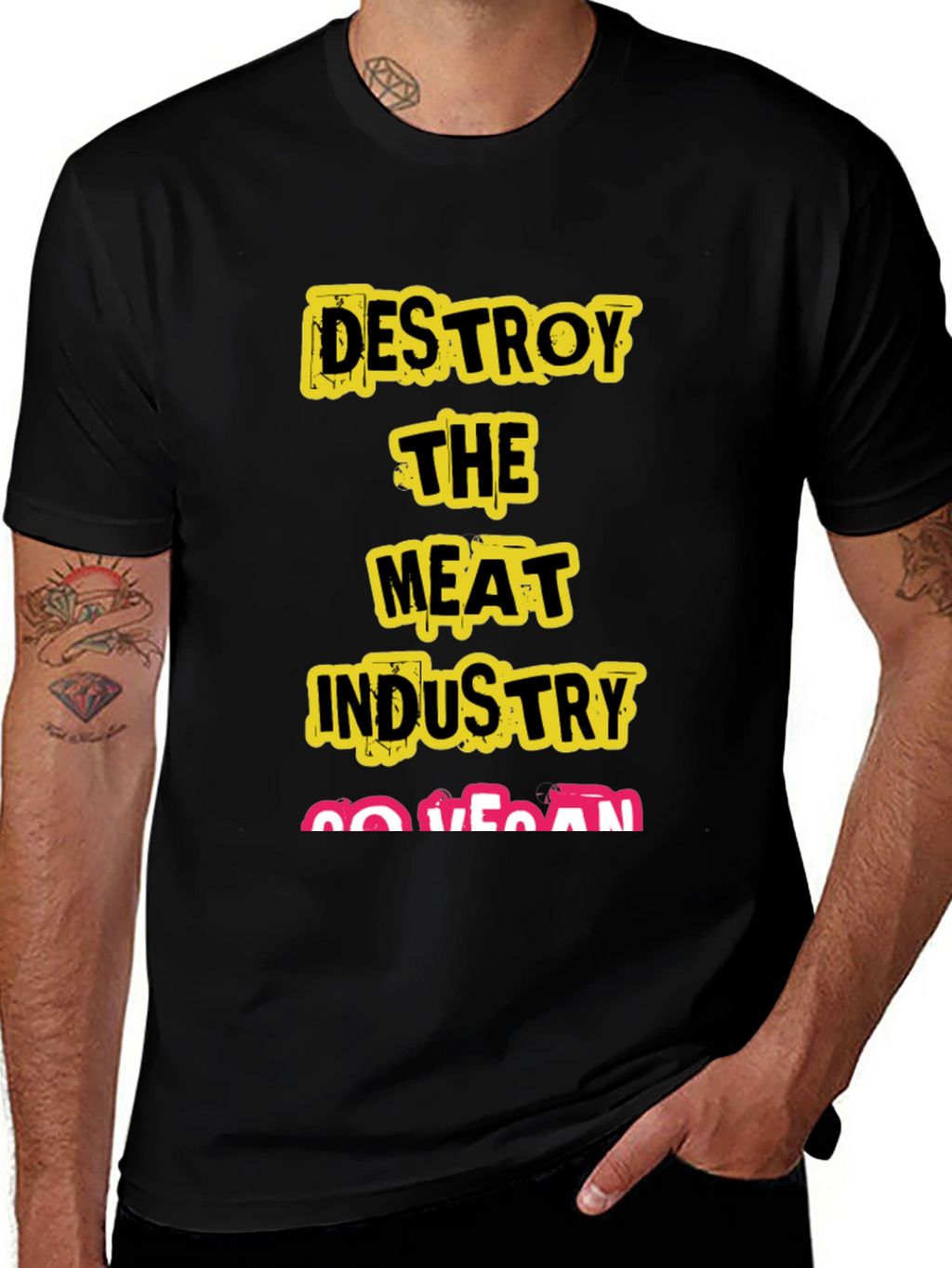 Destroy The Meat Industry Vegan T-Shirt