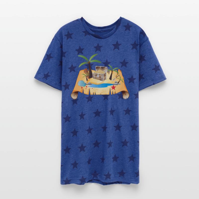 Adventurous Treasure Map with Gold Chest