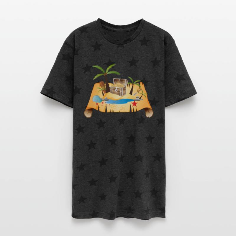 Adventurous Treasure Map with Gold Chest