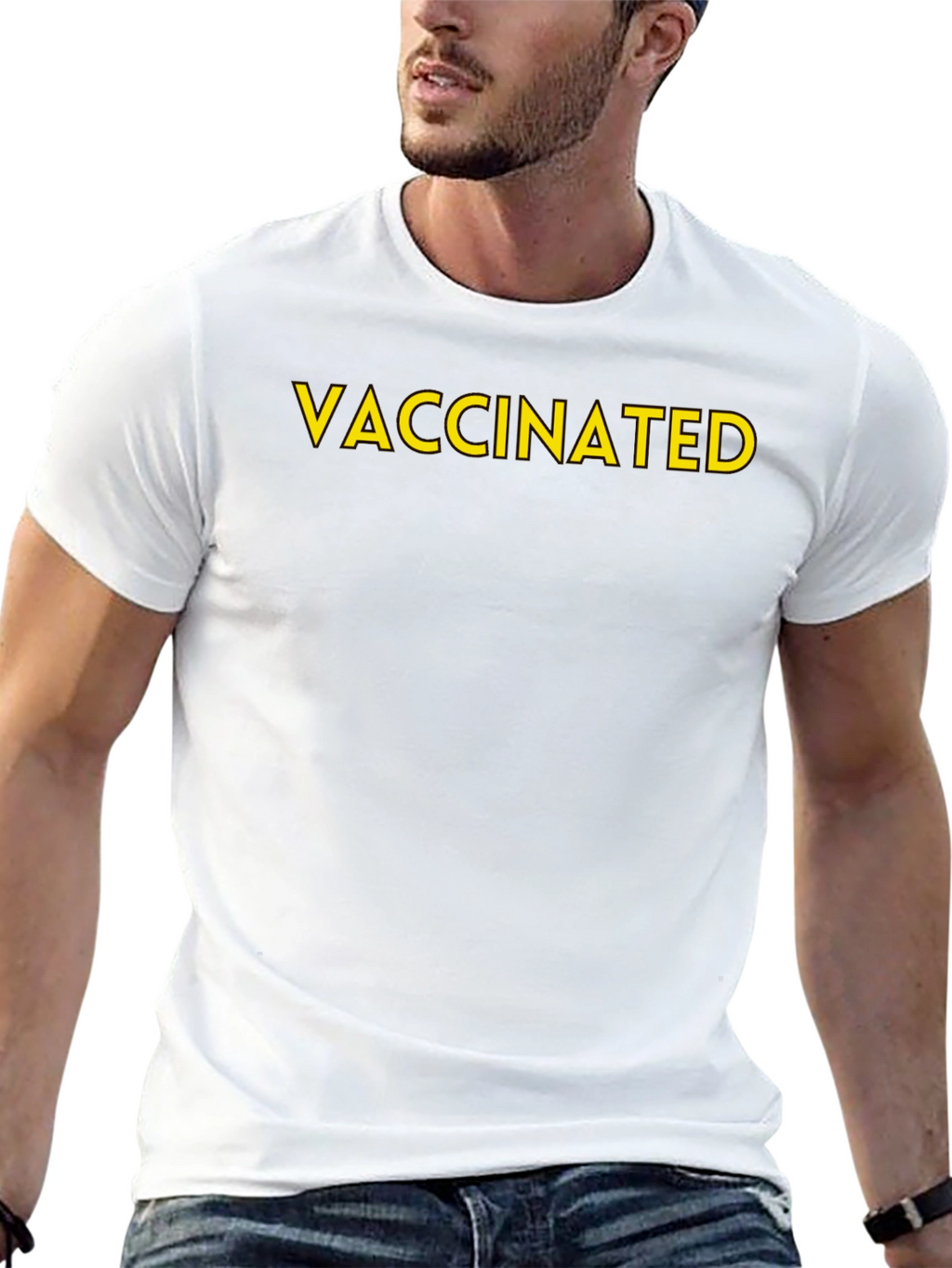 Vaccinated Black T-Shirt