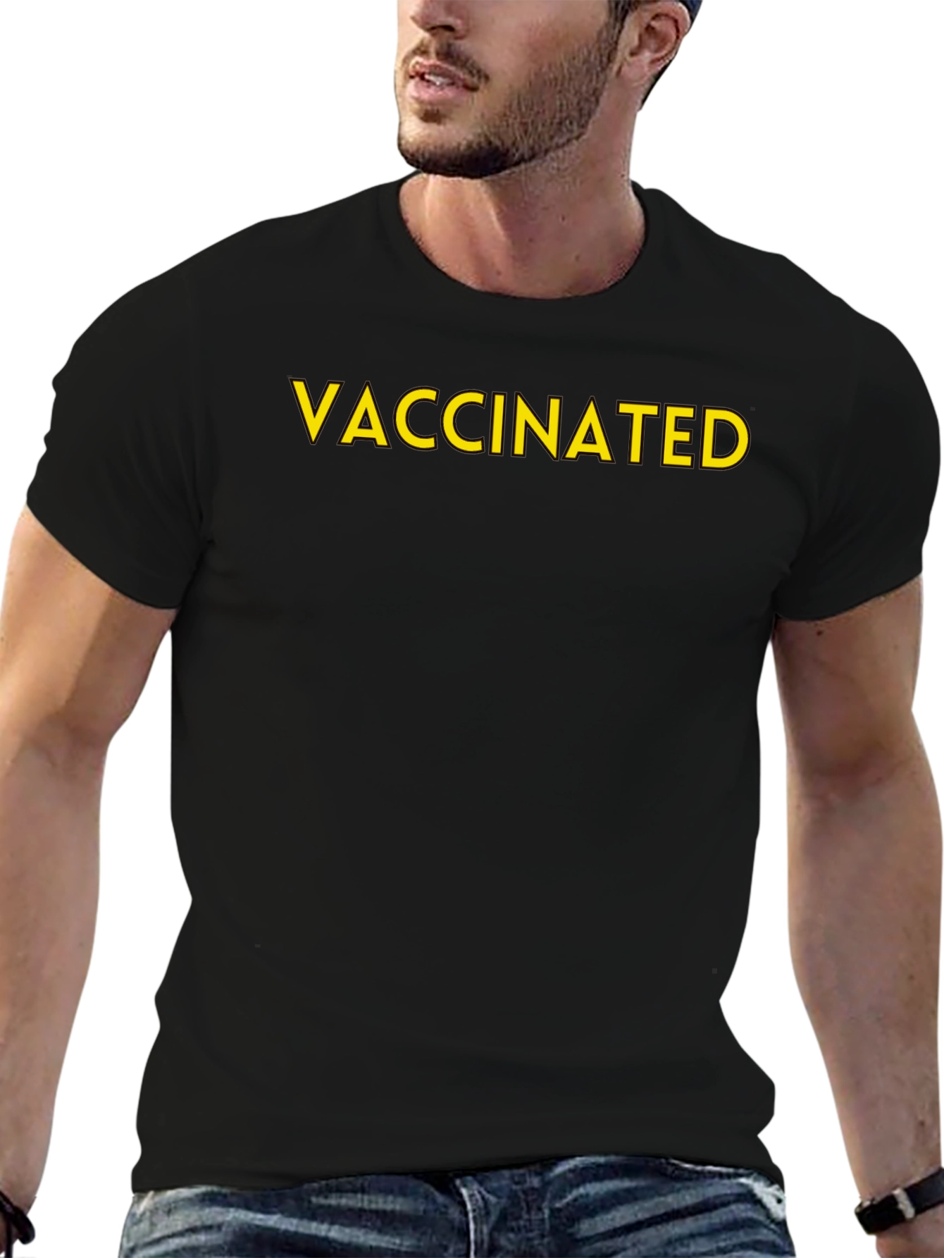 Vaccinated Black T-Shirt