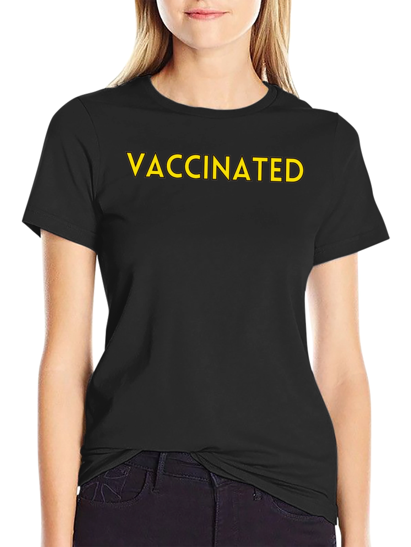 Vaccinated Black T-Shirt