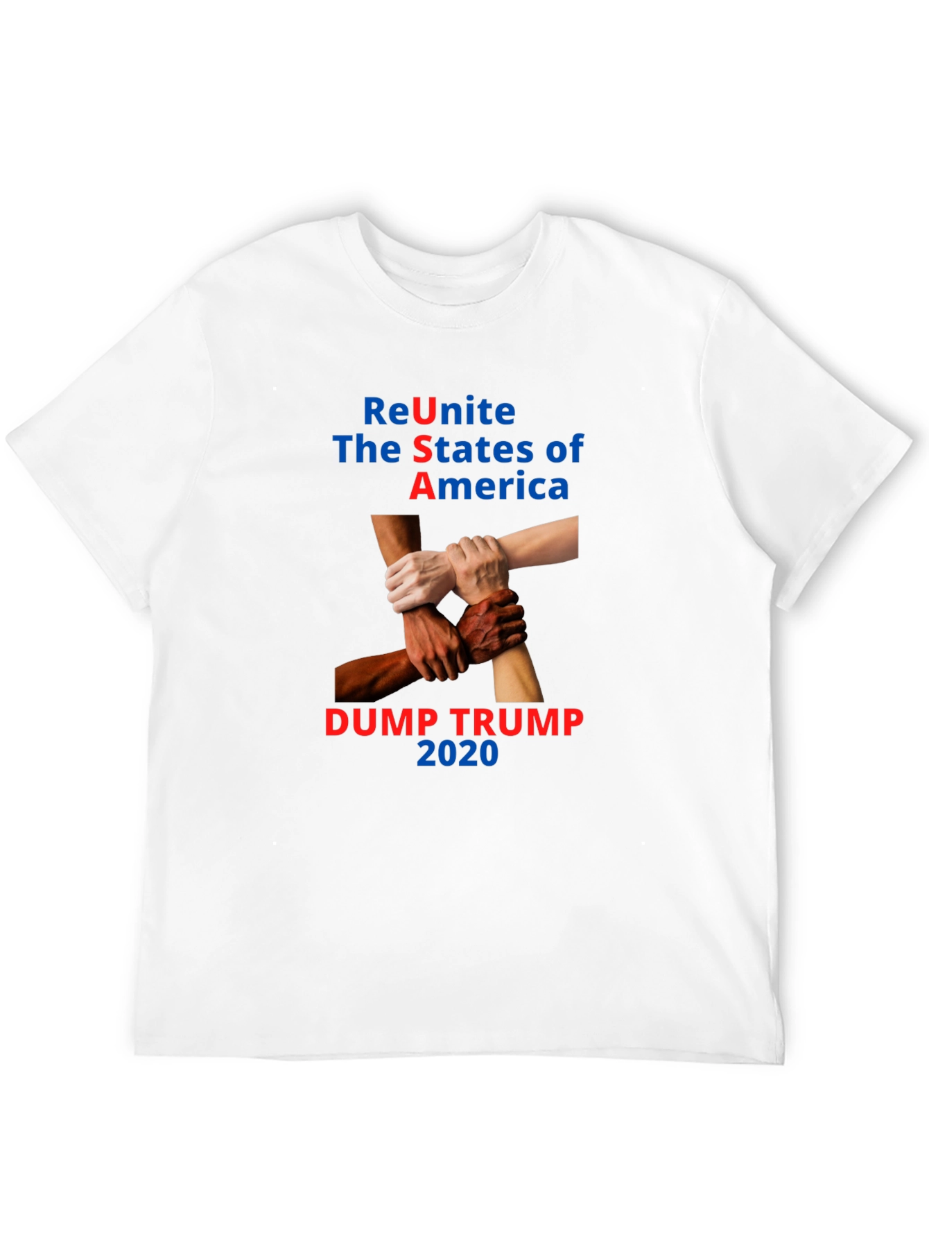 ReUnite America T-Shirt Dump Trump 2020 Black