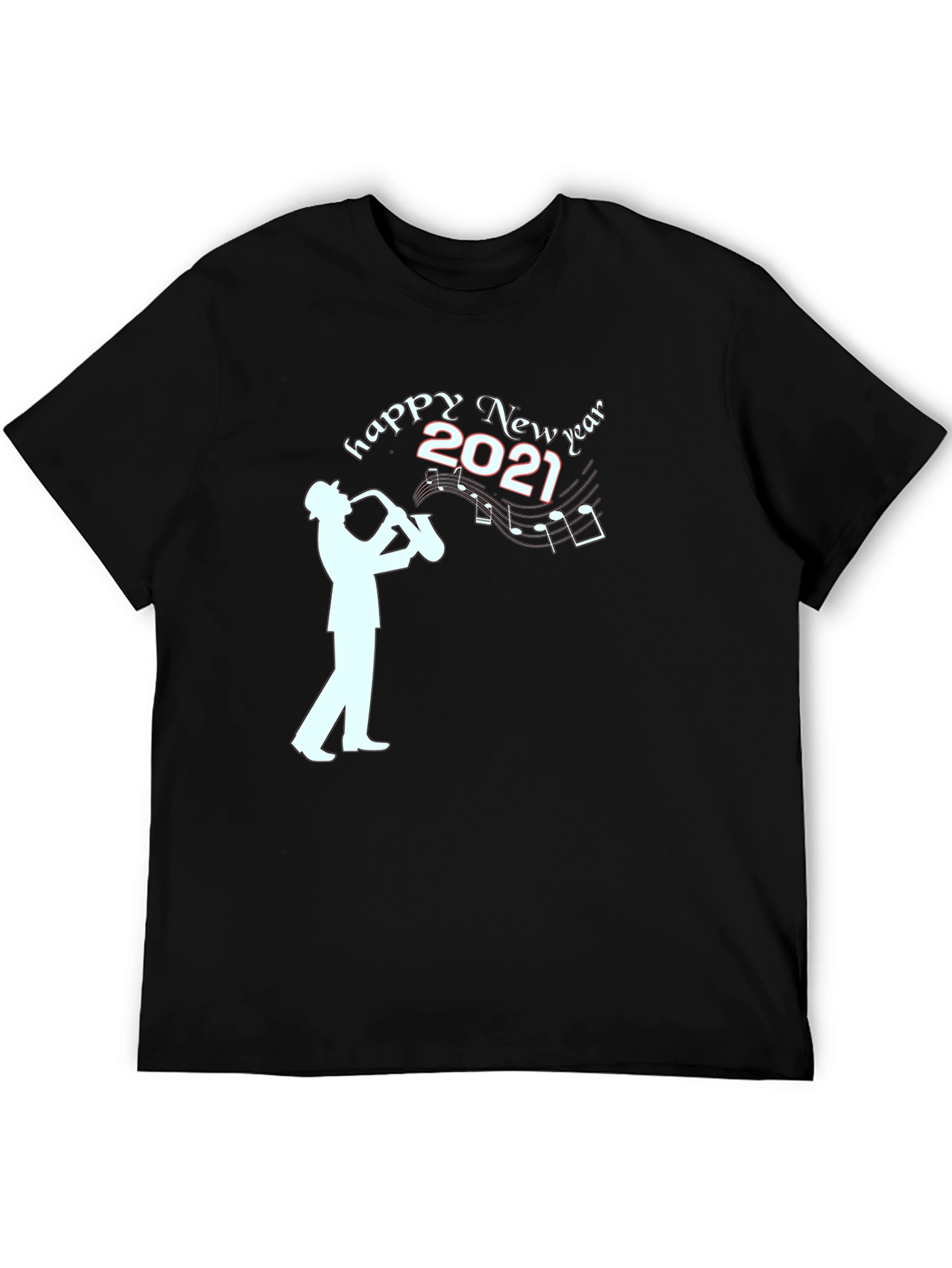 Happy New Year 2021 Saxophone Player T-Shirt