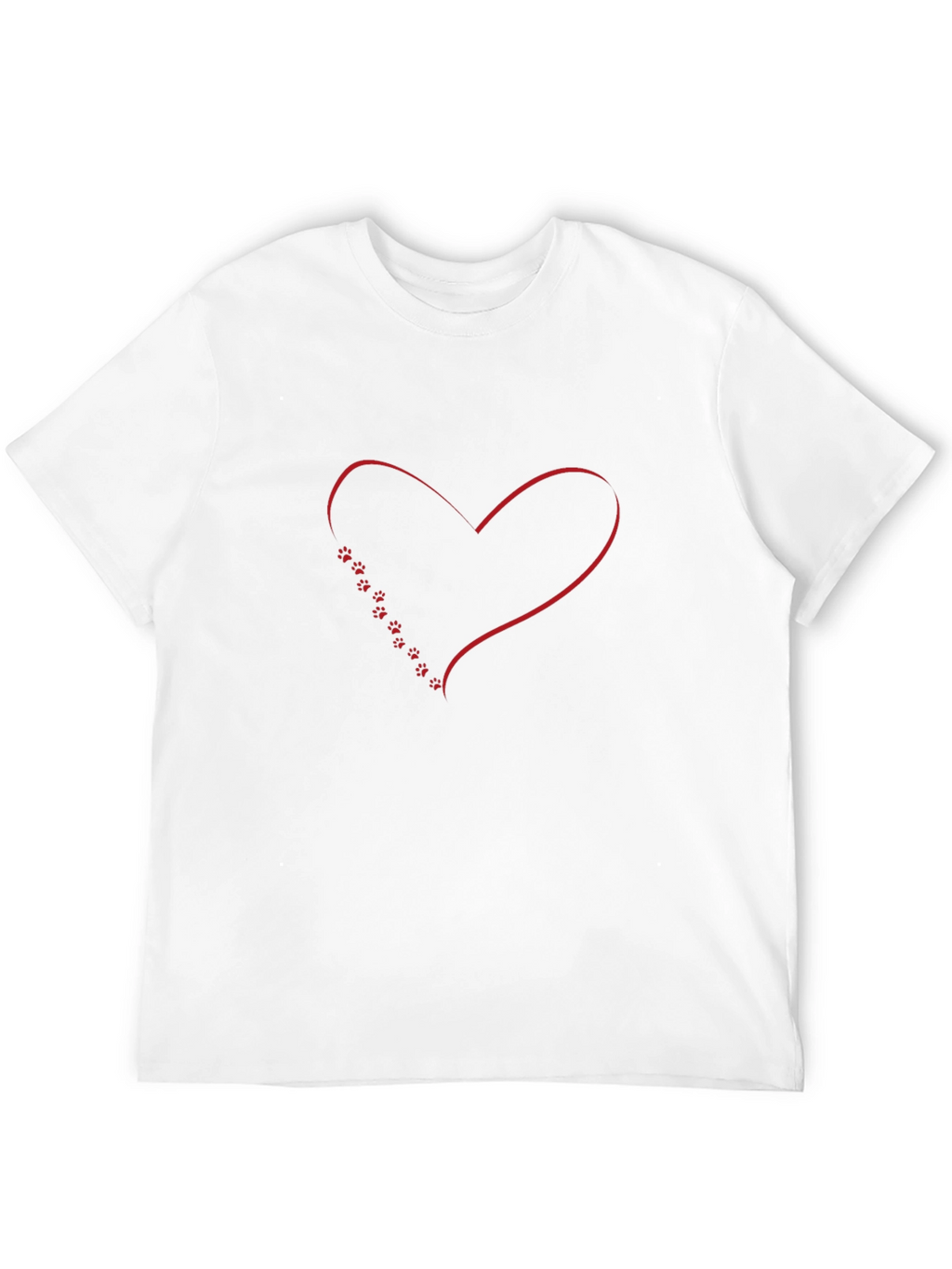 Heart Paw Print T-Shirt - Love My Pet Tee