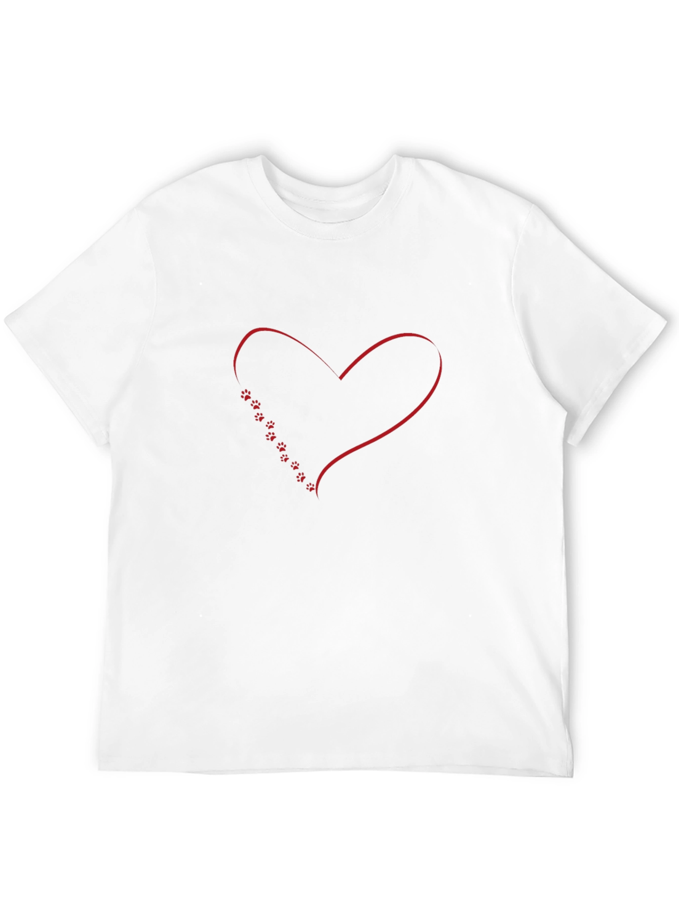 Heart Paw Print T-Shirt - Love My Pet Tee