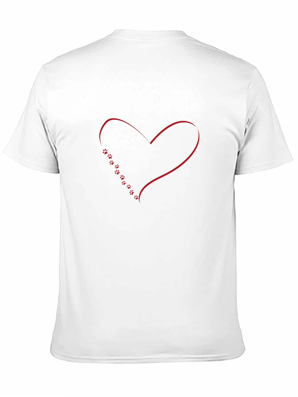 Heart Paw Print T-Shirt - Love My Pet Tee