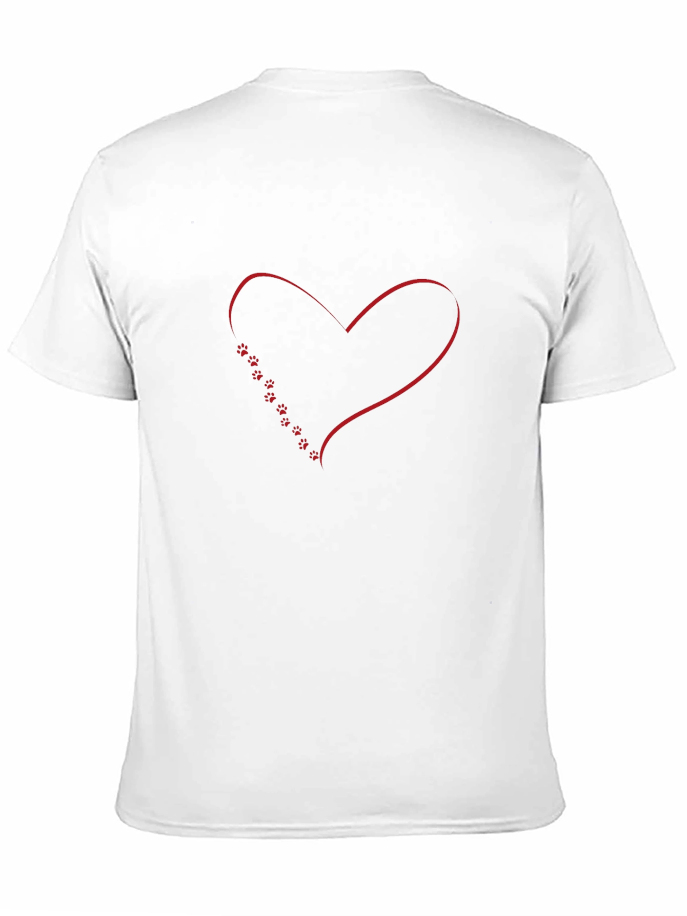 Heart Paw Print T-Shirt - Love My Pet Tee