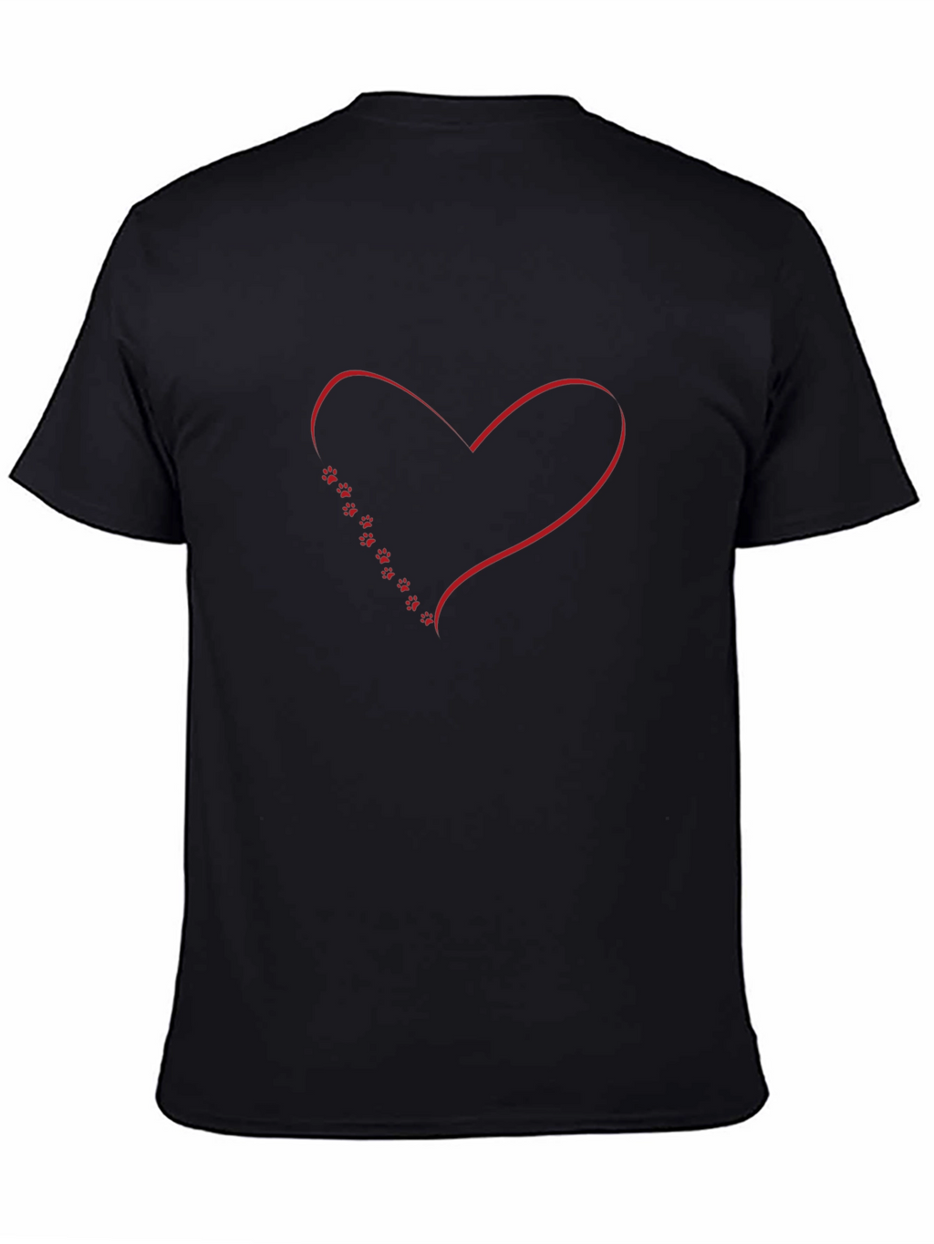 Heart Paw Print T-Shirt - Love My Pet Tee