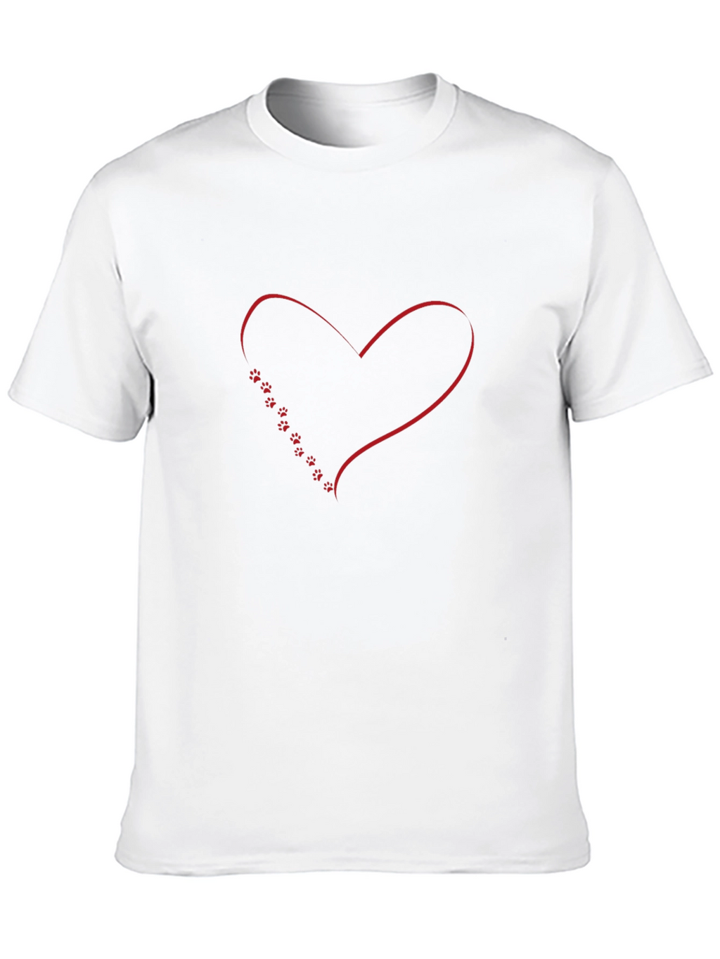 Heart Paw Print T-Shirt - Love My Pet Tee