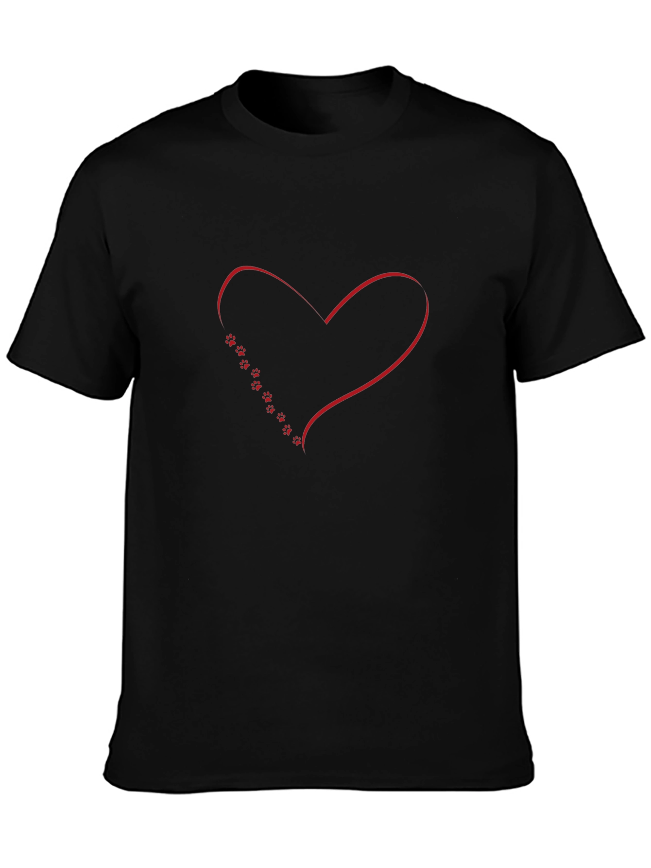 Heart Paw Print T-Shirt - Love My Pet Tee