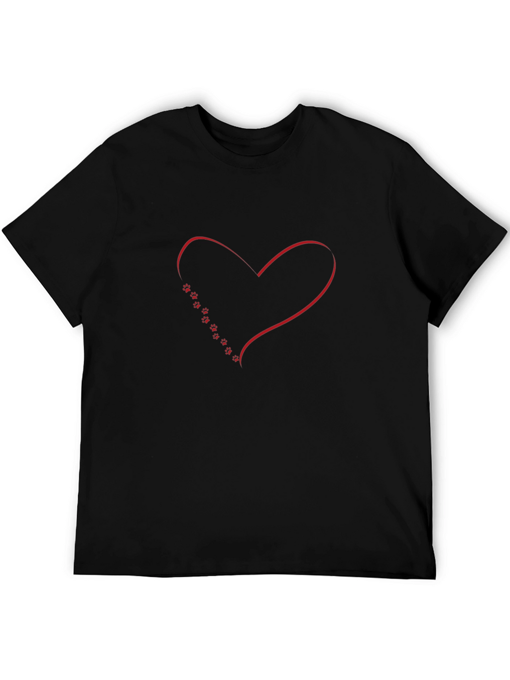 Heart Paw Print T-Shirt - Love My Pet Tee