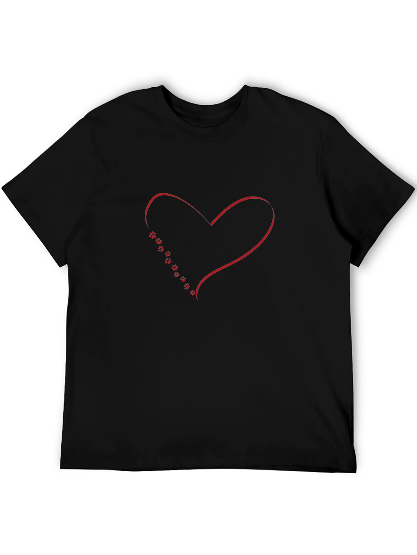 Heart Paw Print T-Shirt - Love My Pet Tee