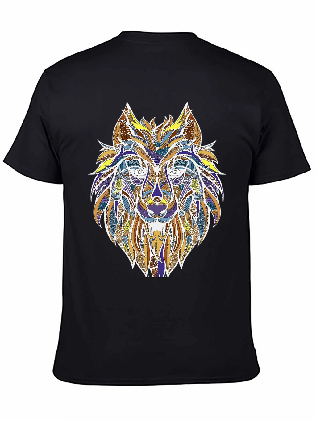 Wolf Graphic Print Tee - Stylish Mens T-Shirt