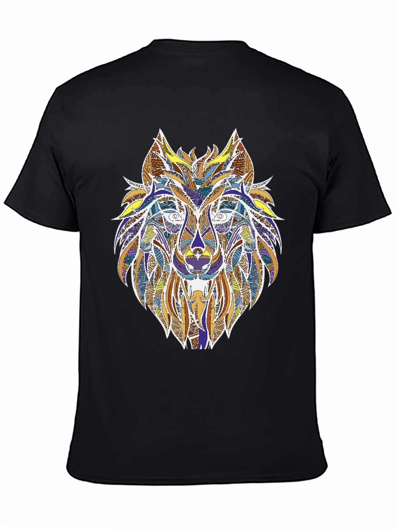 Wolf Graphic Print Tee - Stylish Mens T-Shirt