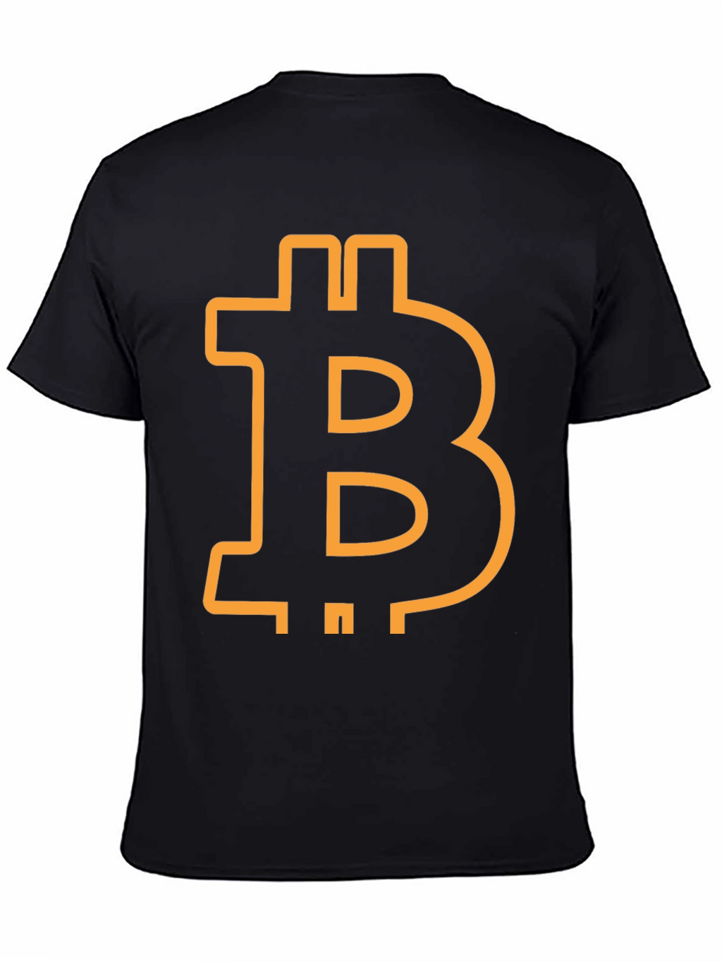 Bitcoin Symbol Graphic Tee - Black Cotton Blend