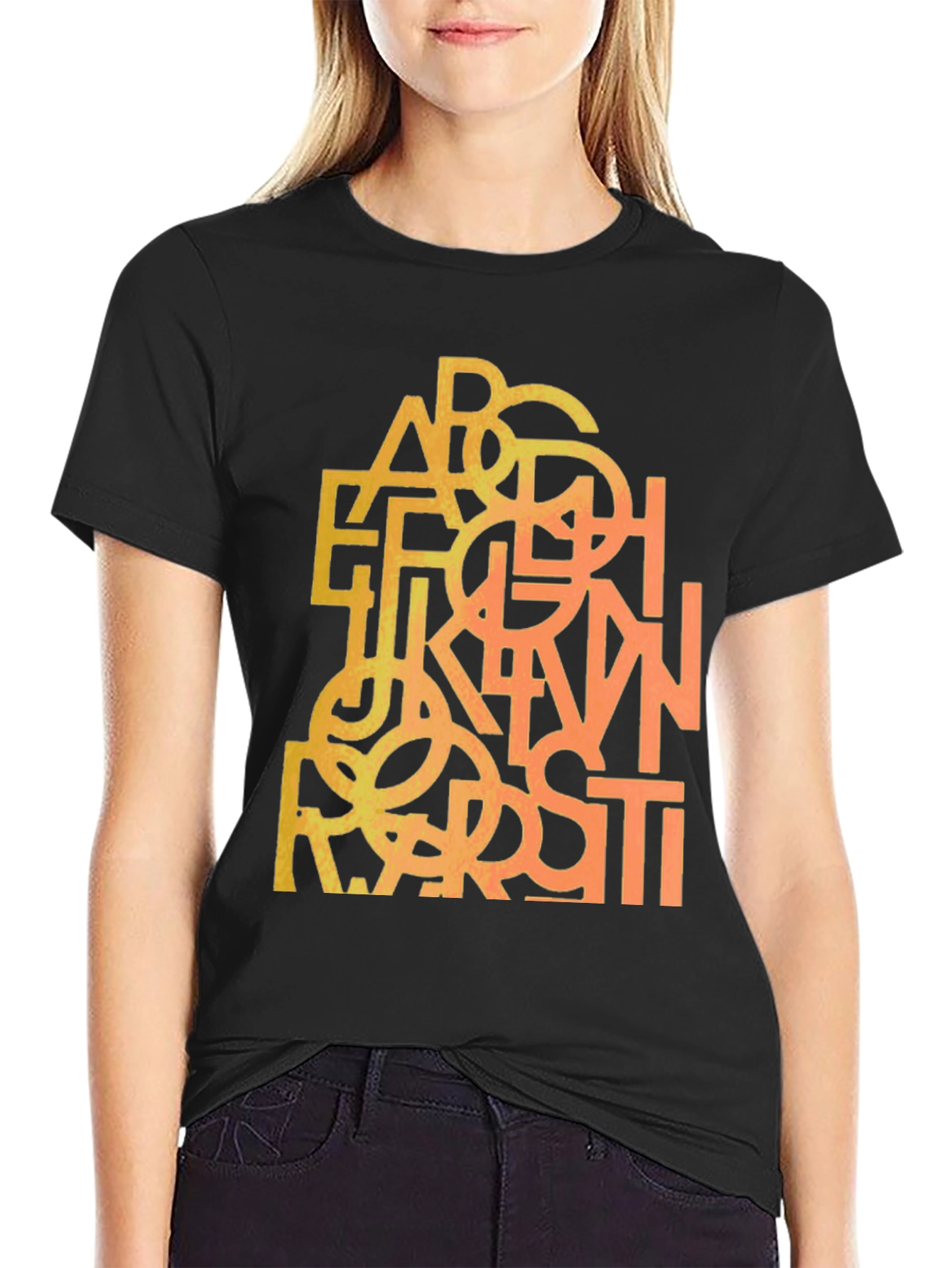 Abstract Alphabet Mens Graphic Tee