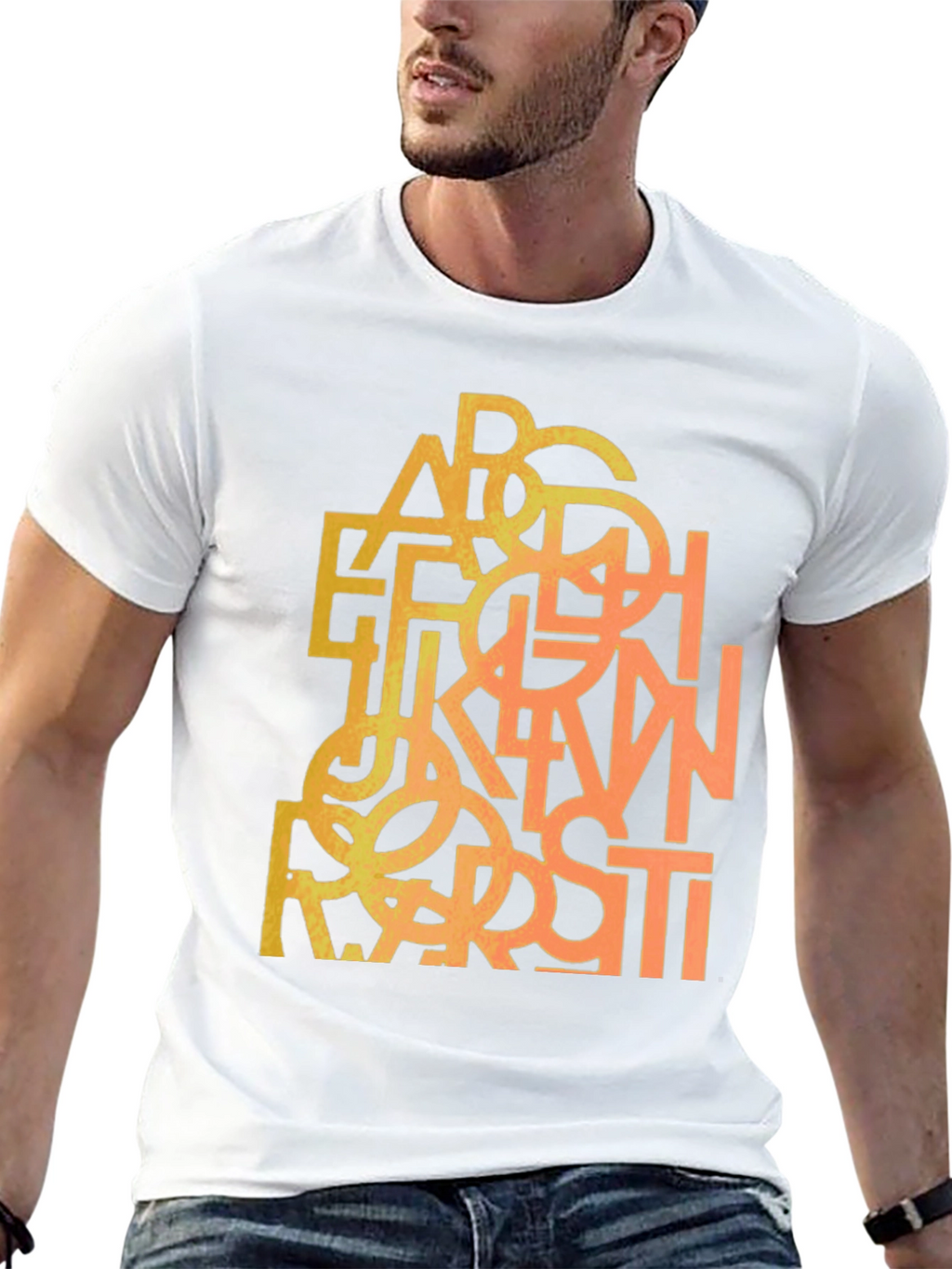 Abstract Alphabet Mens Graphic Tee
