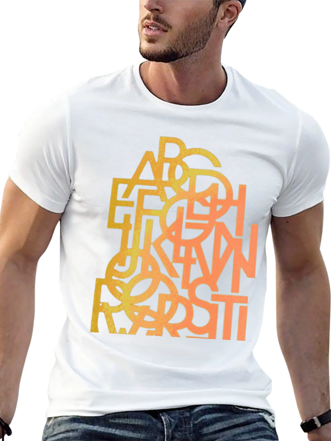 Abstract Alphabet Mens Graphic Tee