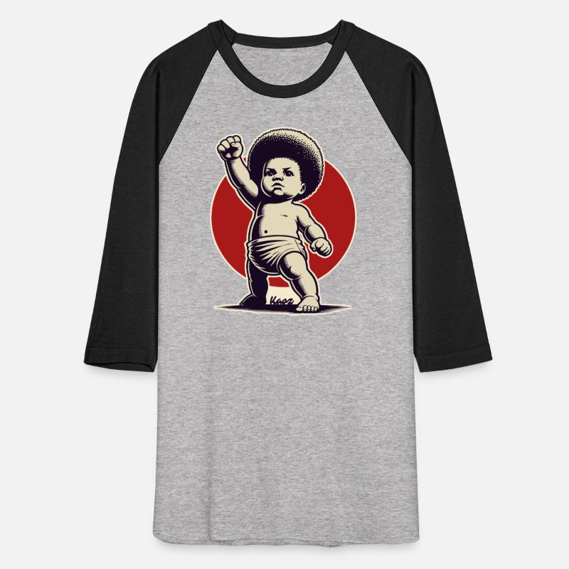 Afro Baby with Fist Raised for Freedom
