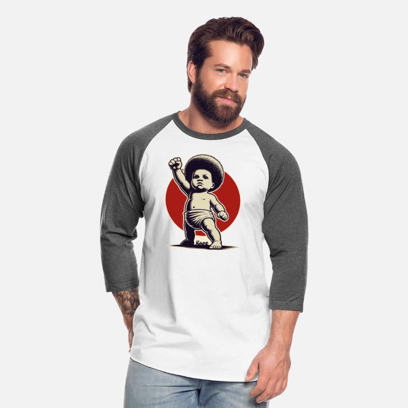 Afro Baby with Fist Raised for Freedom