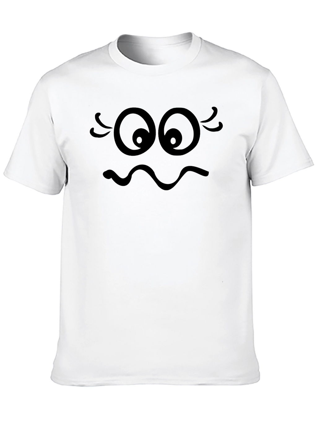 Cartoon Face Graphic T-Shirt - Unisex Black Tee