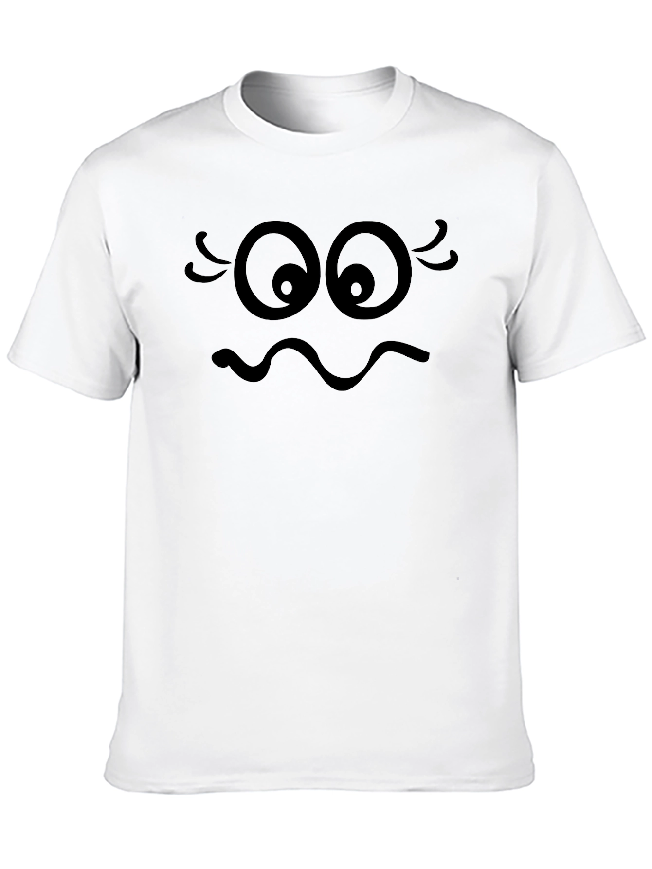 Cartoon Face Graphic T-Shirt - Unisex Black Tee