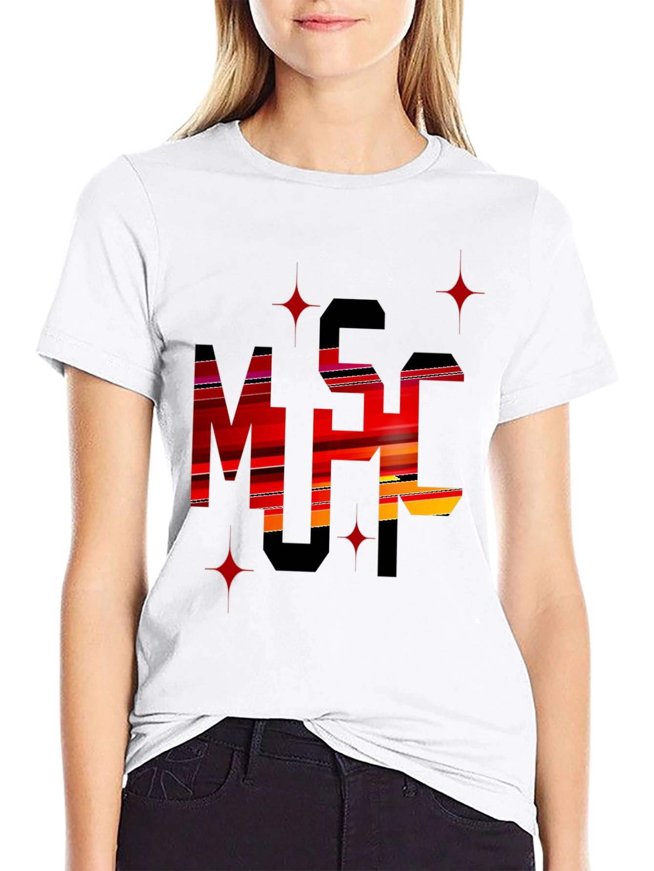 Stylish Black Graphic Tee - MSC Print