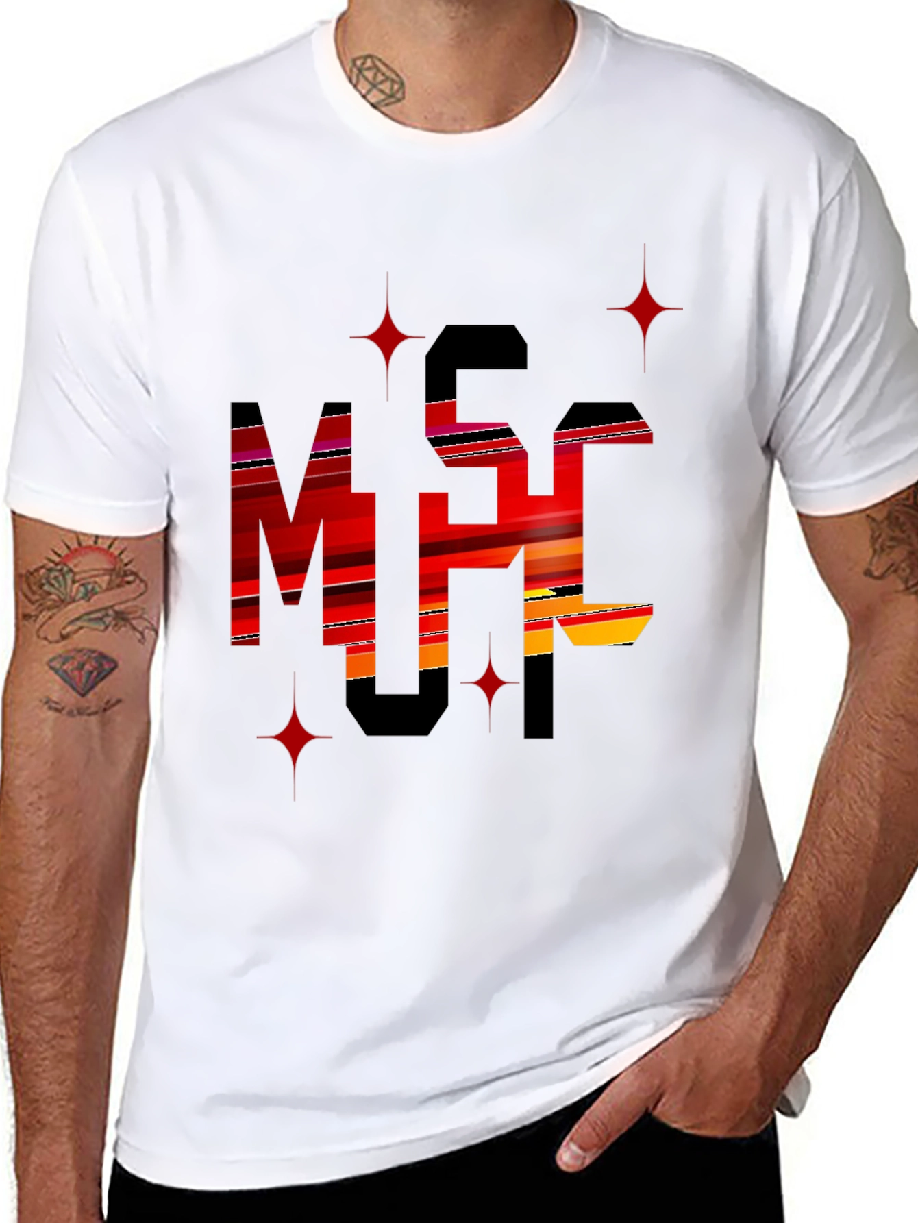 Stylish Black Graphic Tee - MSC Print