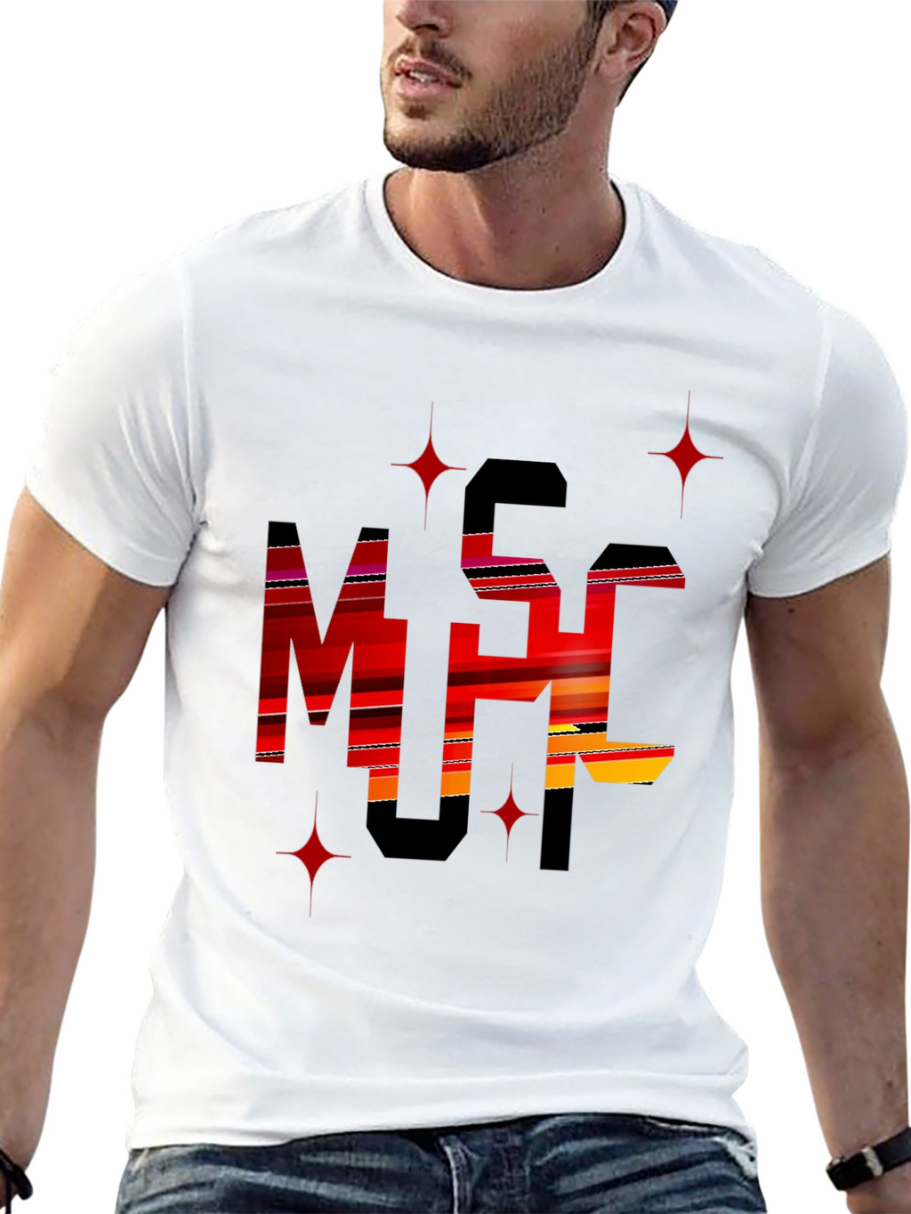 Stylish Black Graphic Tee - MSC Print