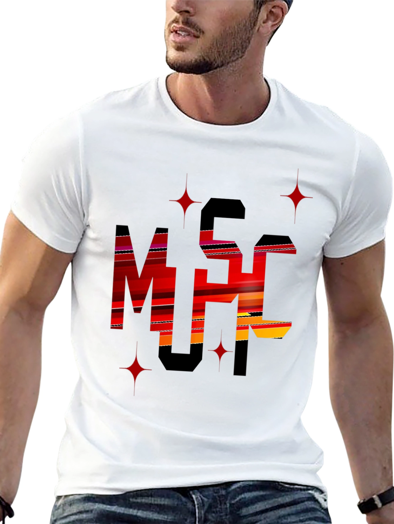 Stylish Black Graphic Tee - MSC Print