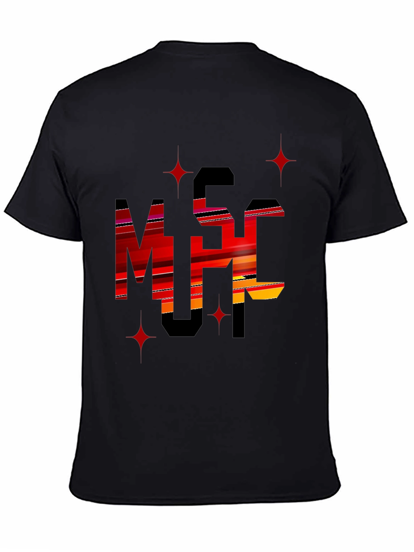 Stylish Black Graphic Tee - MSC Print