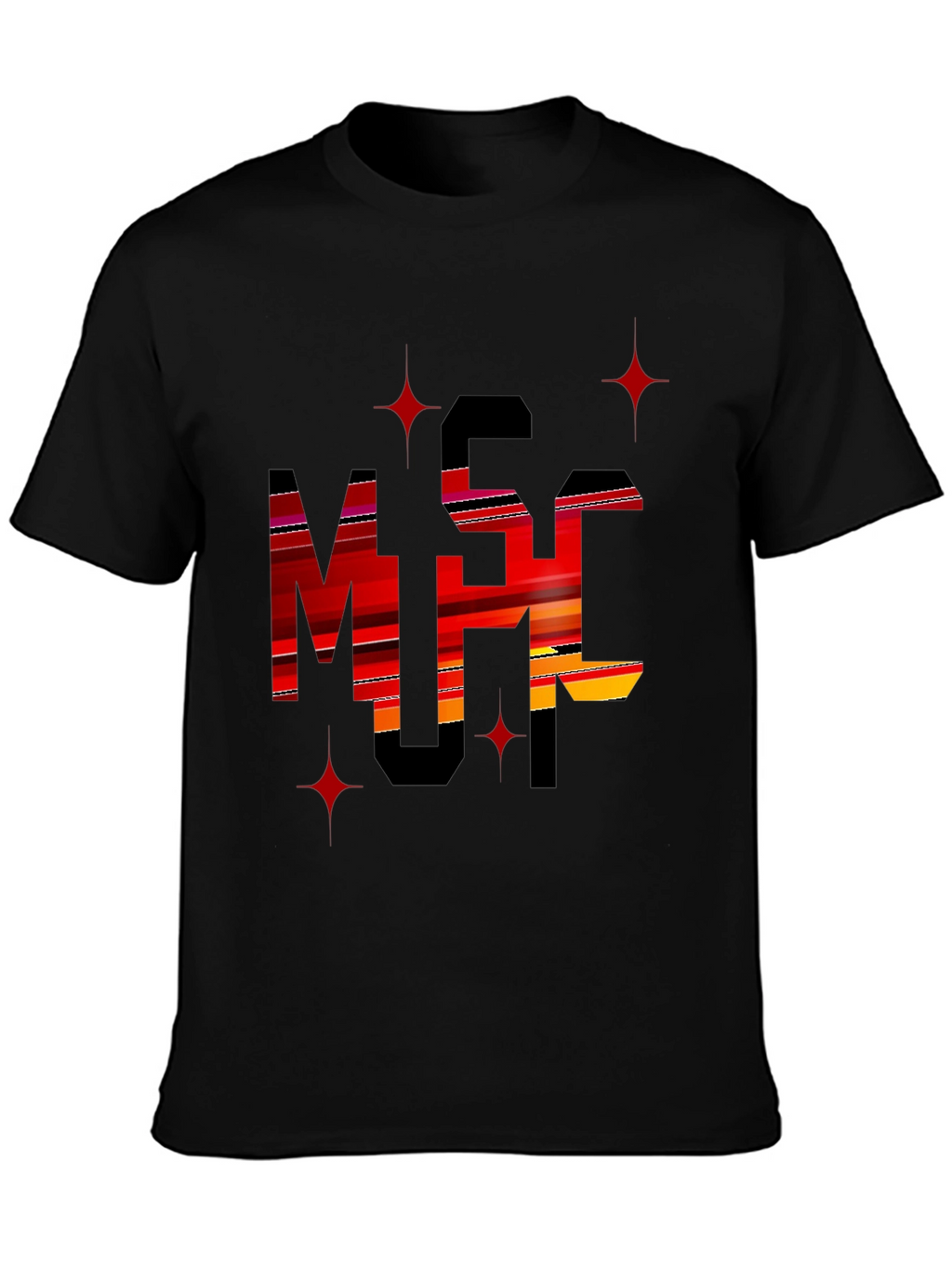Stylish Black Graphic Tee - MSC Print