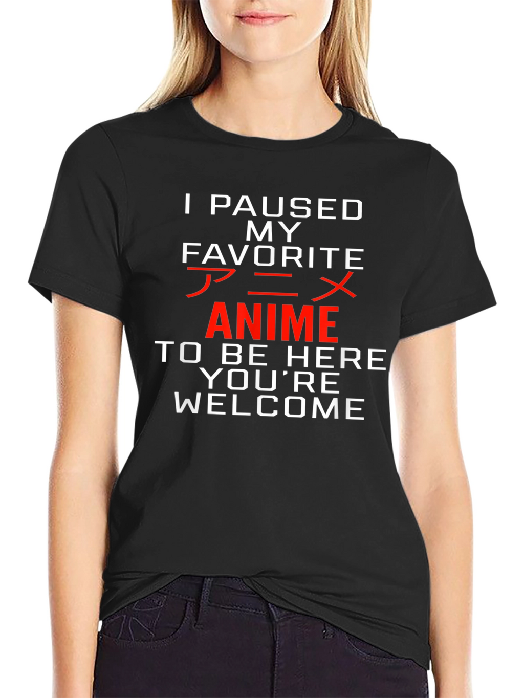 Anime Paused Graphic Tee - Youre Welcome!