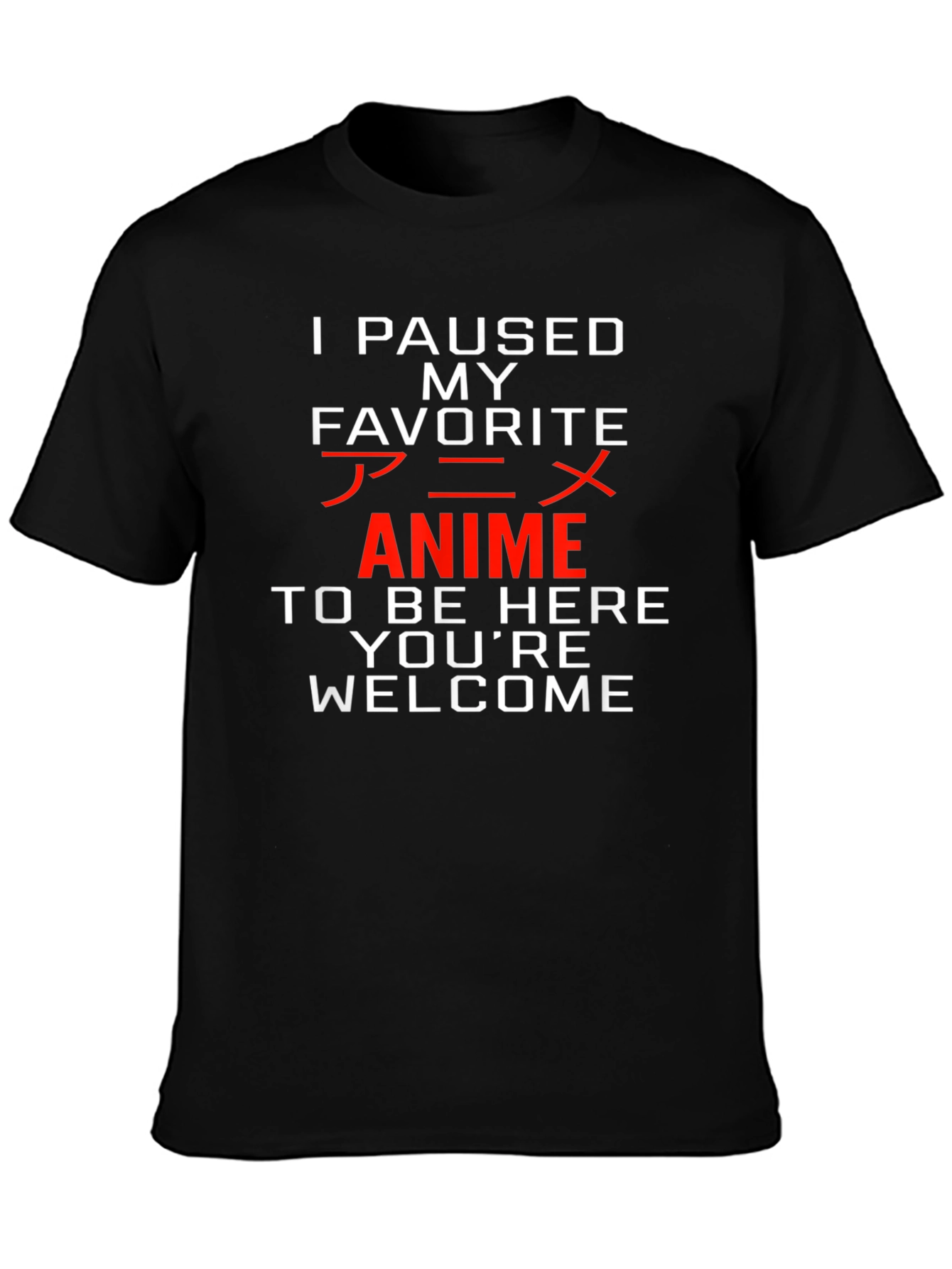 Anime Paused Graphic Tee - Youre Welcome!