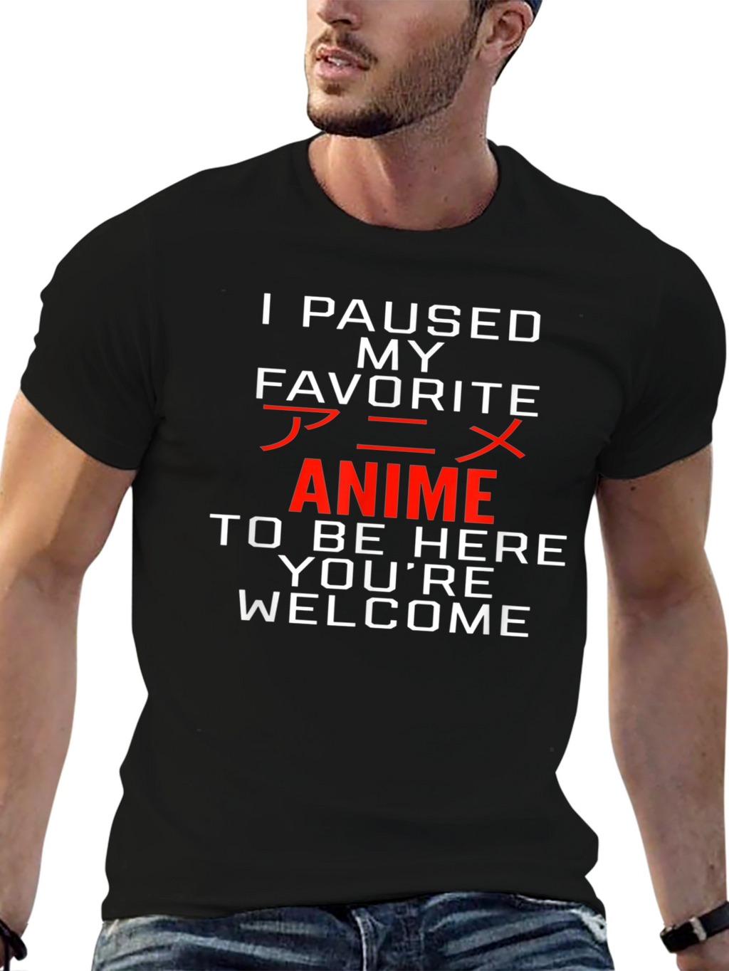 Anime Paused Graphic Tee - Youre Welcome!