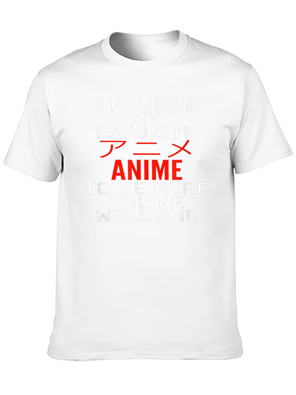 Anime Paused Graphic Tee - Youre Welcome!
