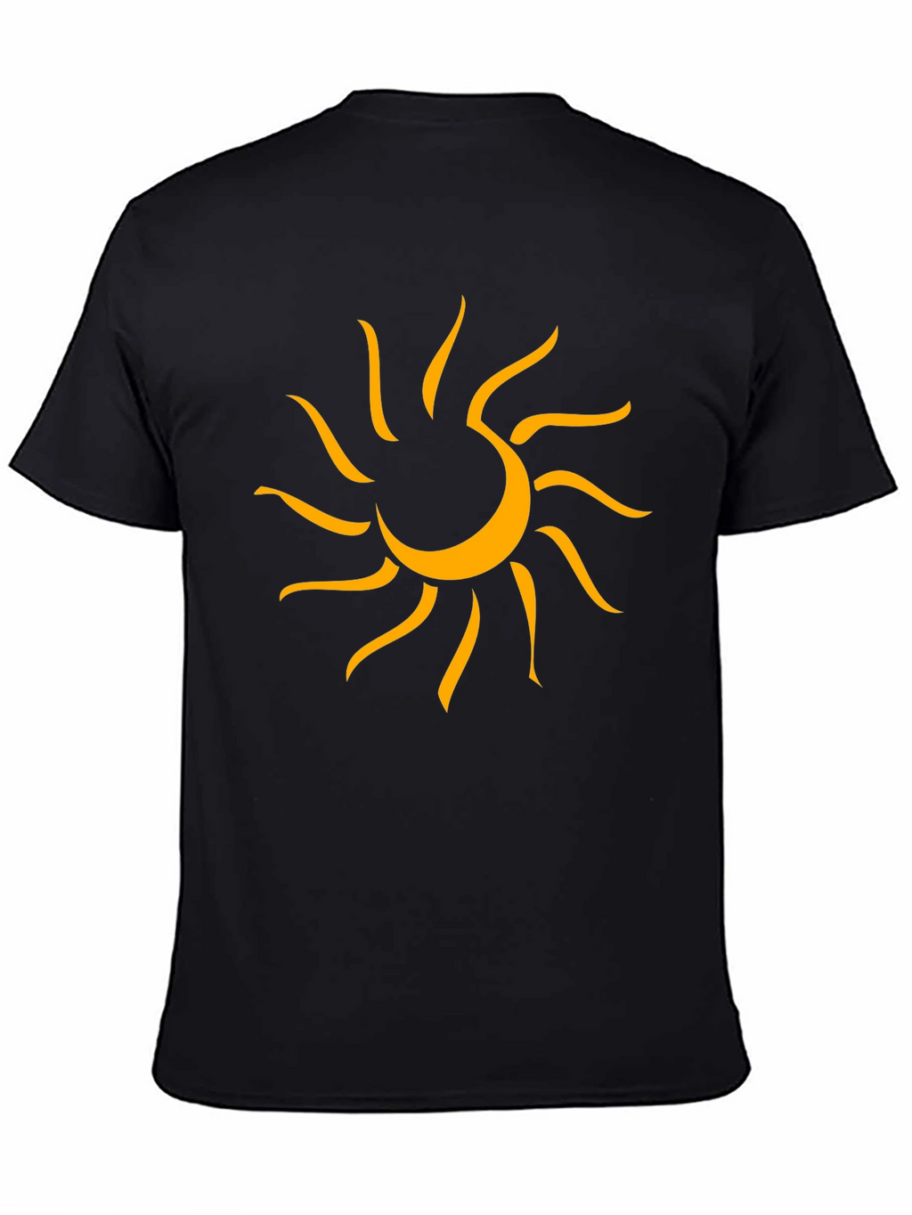 Graphic Sun Tee - Mens Black Cotton T-Shirt