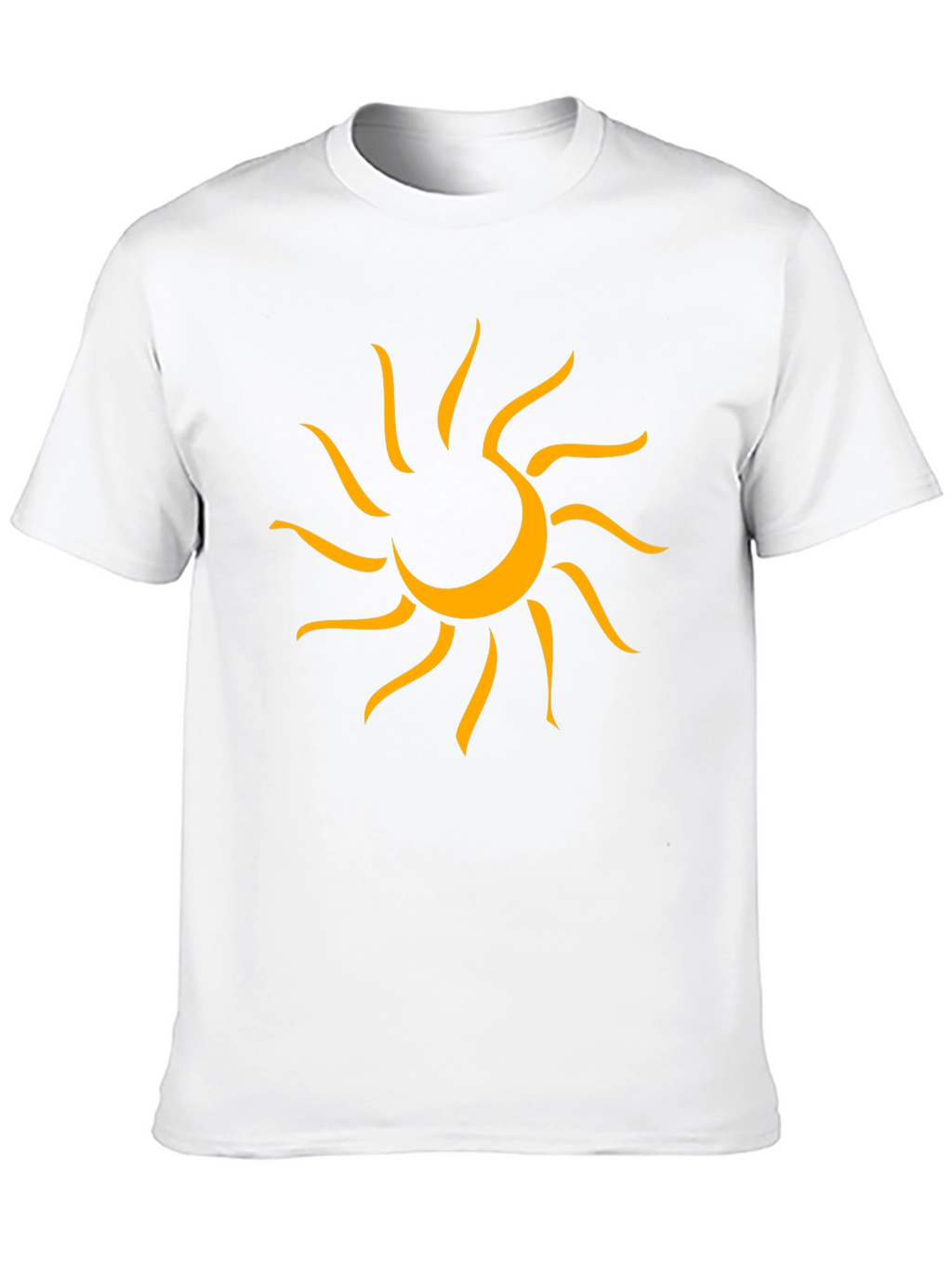 Graphic Sun Tee - Mens Black Cotton T-Shirt