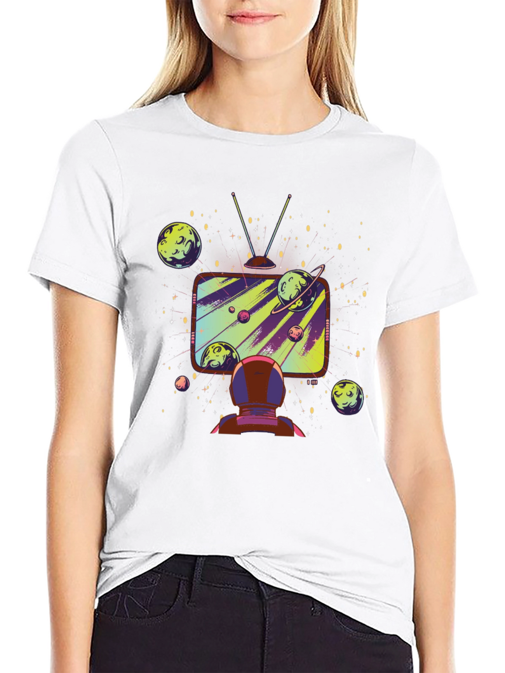 Astronaut Galaxy TV T-Shirt - Space Observer