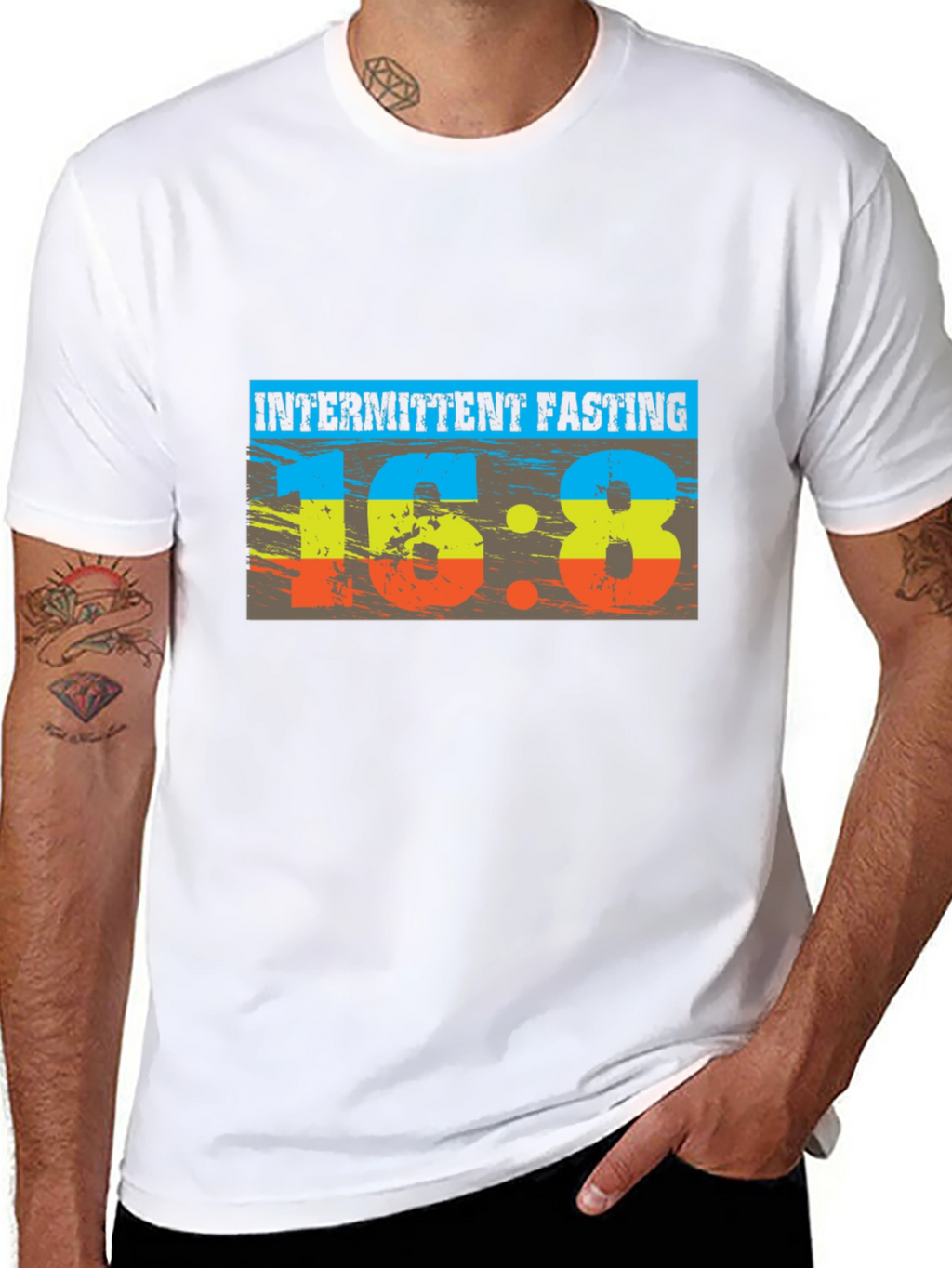Intermittent Fasting 16:8 Black Graphic Tee
