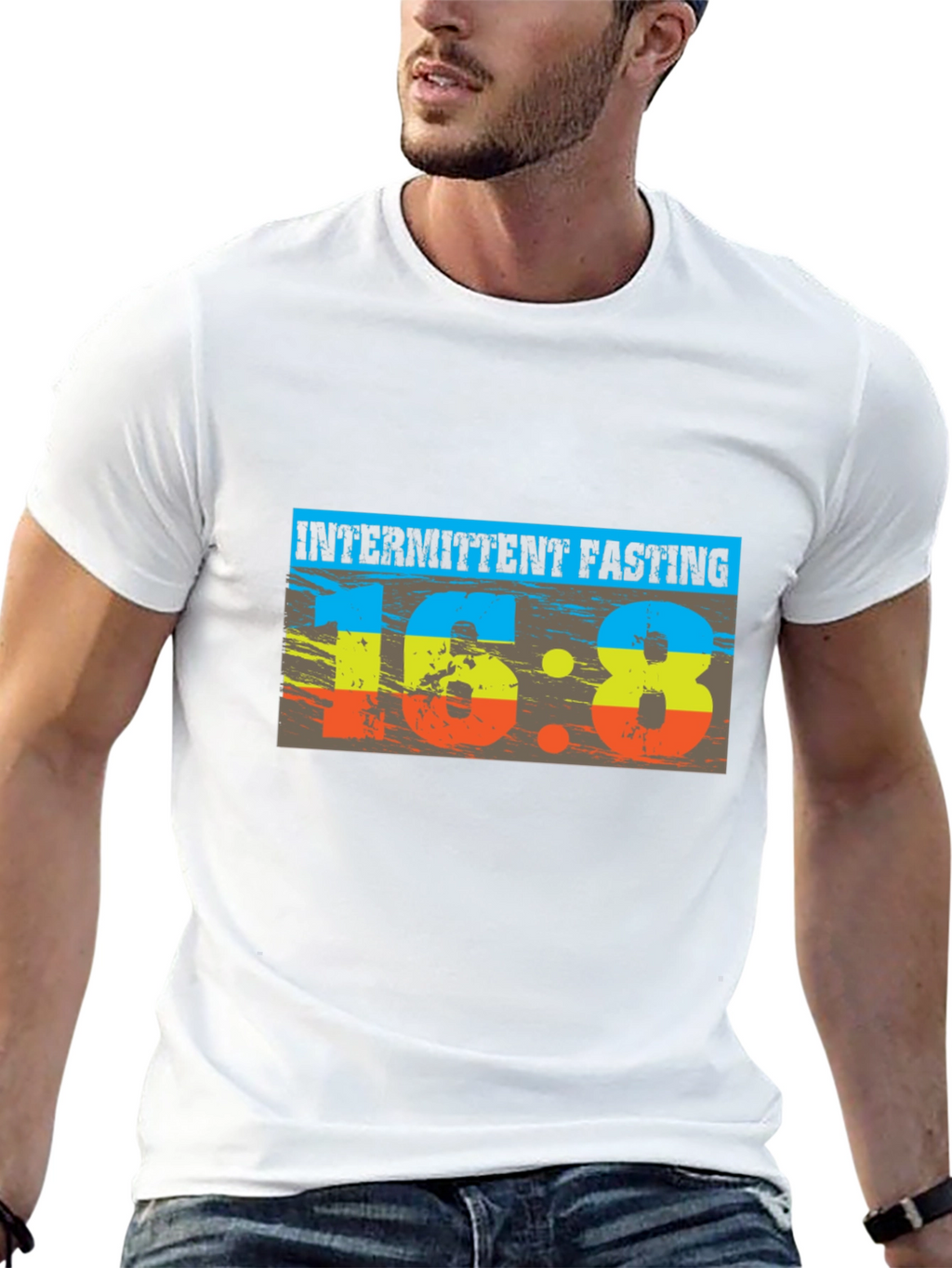 Intermittent Fasting 16:8 Black Graphic Tee