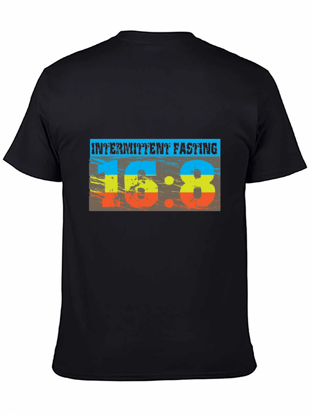Intermittent Fasting 16:8 Black Graphic Tee