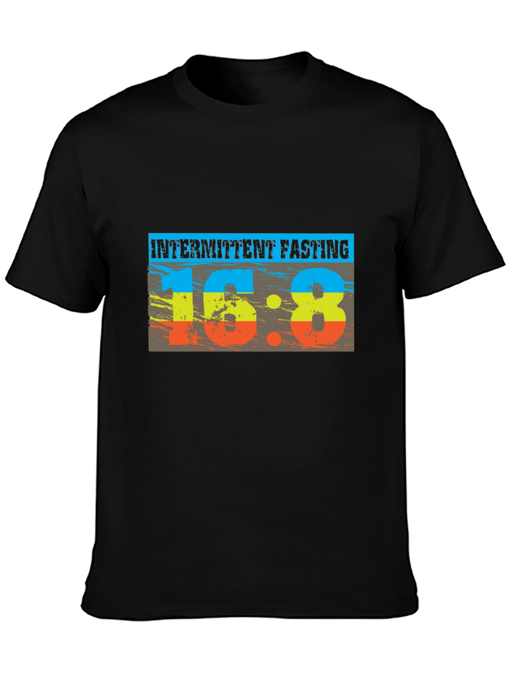 Intermittent Fasting 16:8 Black Graphic Tee