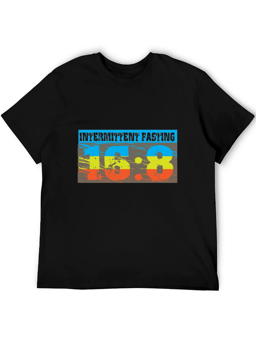 Intermittent Fasting 16:8 Black Graphic Tee