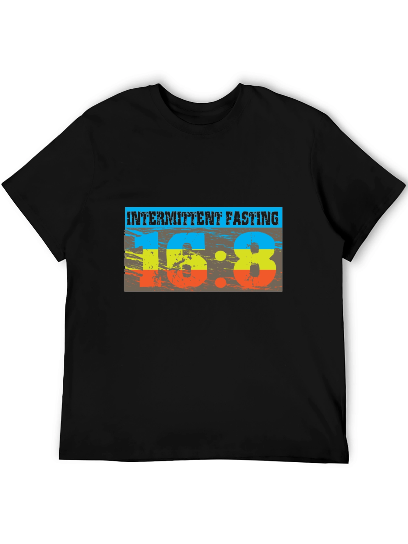 Intermittent Fasting 16:8 Black Graphic Tee