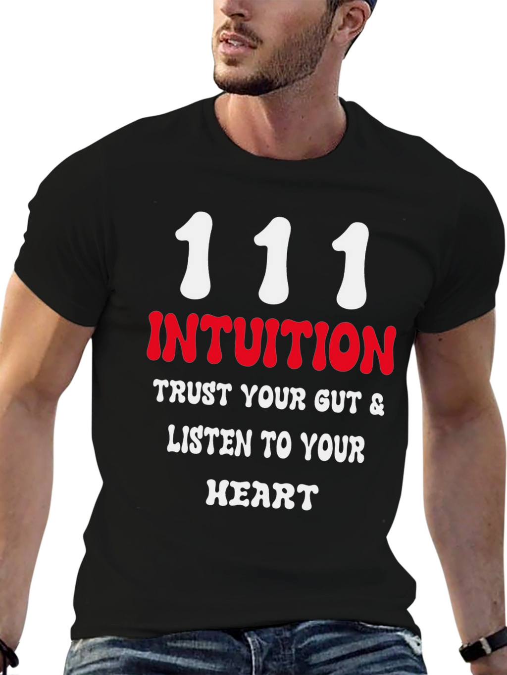 Intuition Black T-Shirt - Trust Your Gut
